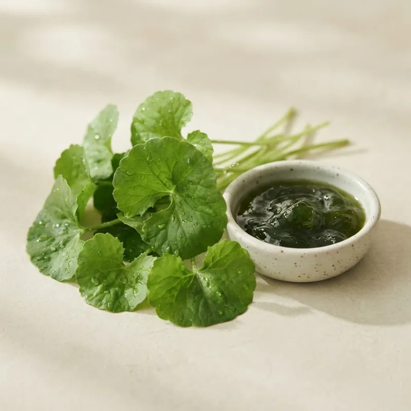 Fresh Centella asiatica leaves