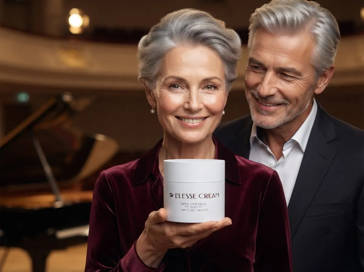 Couple enjoying a skincare moment with Elesse Cream
