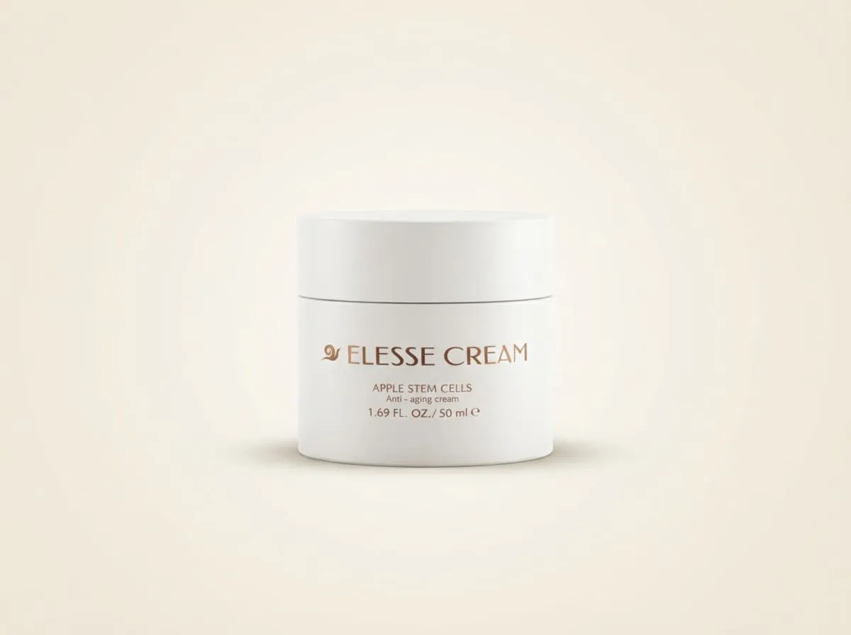 Minimal ivory cream jar on a soft neutral background