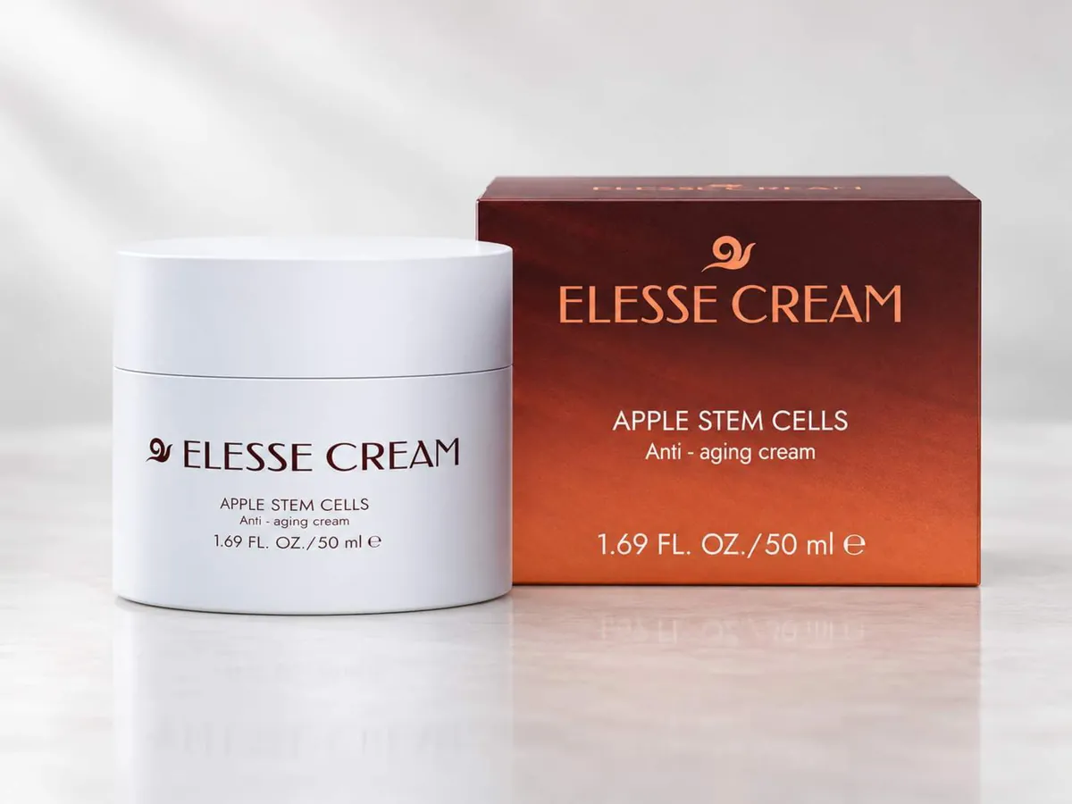 Elesse Cream jar and box on a clean studio background